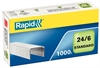 Hæfteklamme Rapid 24/6, galvaniseret 1000/pk.